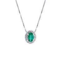 Necklace Babila Milano Woman in Gold Smeraldo 0.24 Ct 225818 - 225818